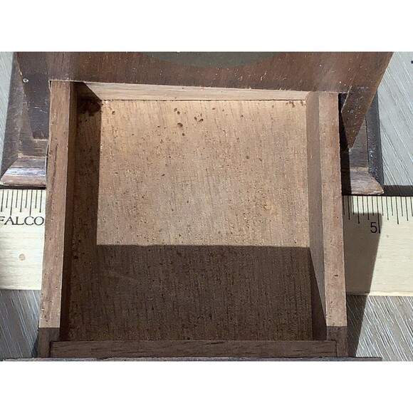 Antique Rare UNIQUE Hand Mill Brass Metal Vintage Wood Coffee Grinder Millstones - Picture 5 of 12